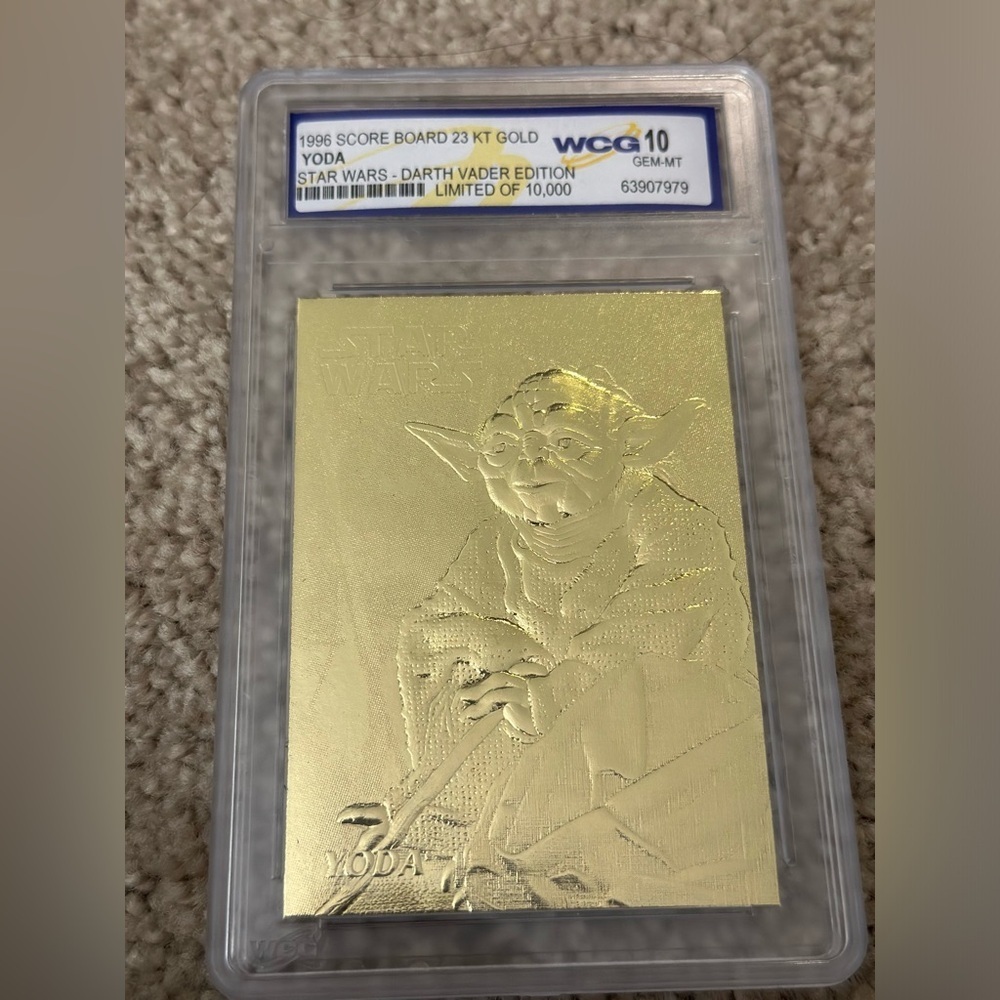 1996 SCORE BOARD 23 KT GOLD WCG 10 YODA STAR WARS - DARTH VADER EDITION LIMITED